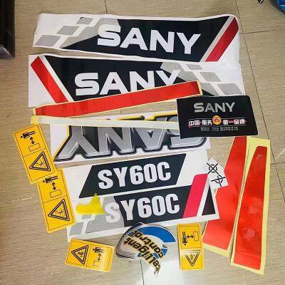 Sany Excavator Stickers Decals Adhesives Stickers Compatible Complete Set New Excavator Stickers