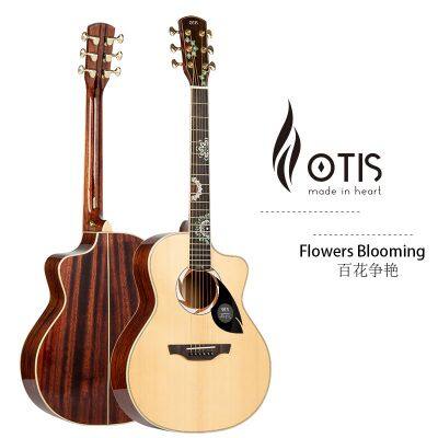 Otis - изготовитель гитар высочайшего качества. Вся твердая гитара 36 дюймов с глянцевой верхушечкой из кедра
