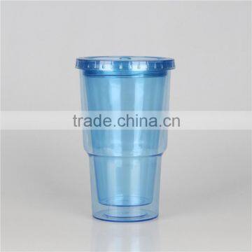 Shenzhen Mlife Wholesale price 16oz Double Wall Drink Colored Plastic Tumblers Cold Drinking Bottle