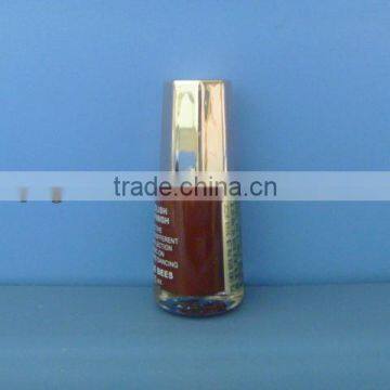 red coating nail oil polish glass bottle with black pp lid