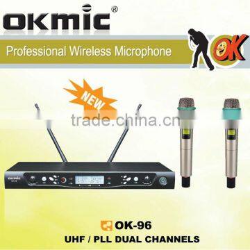 OK-96 UHF wireless microphone Dual Channels/UHF PLL 32/99 channels