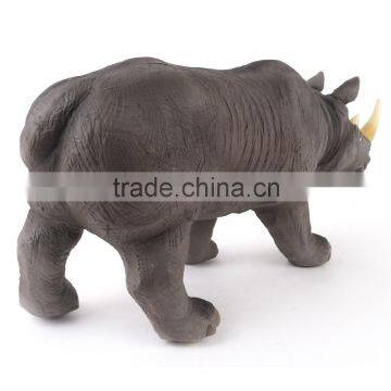 Hot Sell Cool Dinosaur Toys Vinyl 17'' Black Rhinoceros Toy For Children X012 photo-3