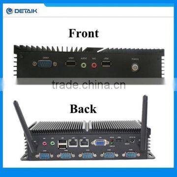 DBOX258 Metal Covered Embeded Fanless Mini PC / 6 COM + 4 USB + 2 LAN