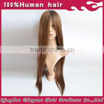 5a top quality Swiss lace cheap dark knots Brazilian human hair silk base wig