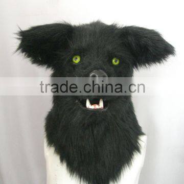 Moving Mouth Animal Mask for Kids/Children - Mister Black Dog (B)