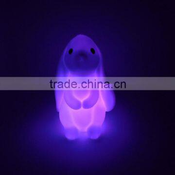 Cute Design Long Ear Plastic Rabbit Toys For Decoration French Lop Shaped Baby LED Night Light Toys