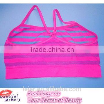 Fashion Seamless Sport Bra, Shdow Stripe Printed
