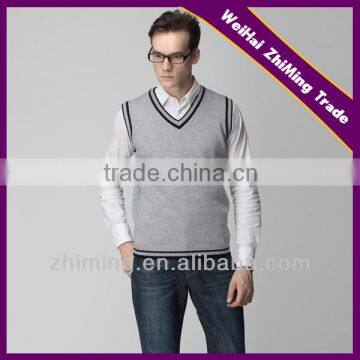 New Design v-neck vest men pullover sweater