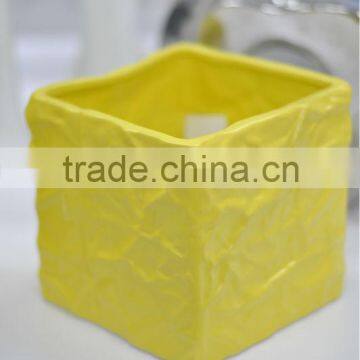 Square ceramic vase, Square porcelain vase, Square ceramic pot