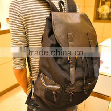 2015 New korean fashion canvas travelling backpack for men