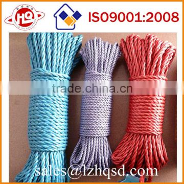 China supplier colorful hot sale PP/PE rope