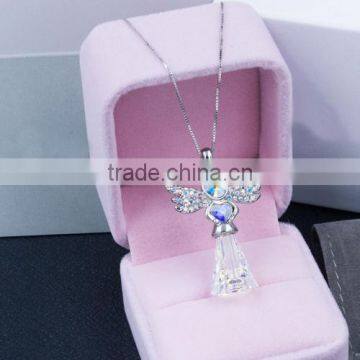 new hot sterling silver 925 girls crystal necklace for gift