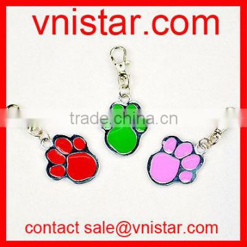 Wholesale Vnistar enamel dog footprint charm in various colors TC007 about 15mm