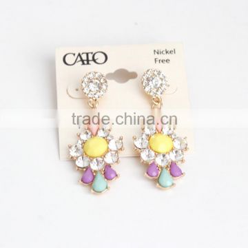 beatiful stone flower earring