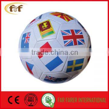 32 panel with complex printed country flag soccer ball