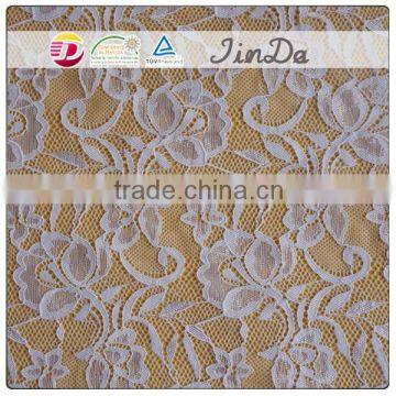 Stretch nylon spandex flower pattern lace with top quality