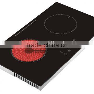 Combined induction and radiant ceramic hob, model 8320