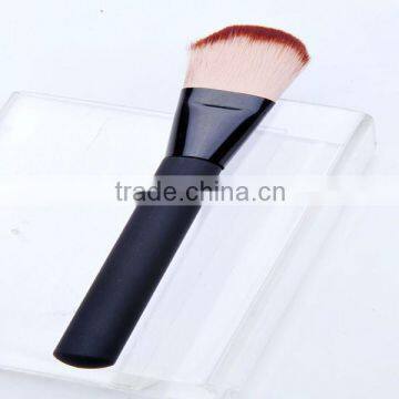 Best quality black plastic handle with rubber coating basic brush face make up