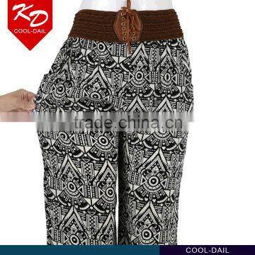 Custom Printed Harem Pants Rayon Harem Pants Women photo-4