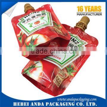 Custom food packaging ketchup doypack spout pouch/doypack bags for liquid detergent                        
                                                                                Supplier's Choice