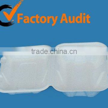 Disposable Bagasse Paper 6 inch Clamshell