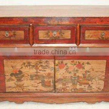 chinese antique furniture hand painted cabinet