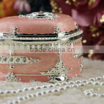 Luxury Handmade Custom Heart Shaped Russian European Style Lead Tin Zinc Alloy Metal Jewelry Box Accessories Gift Box photo-6