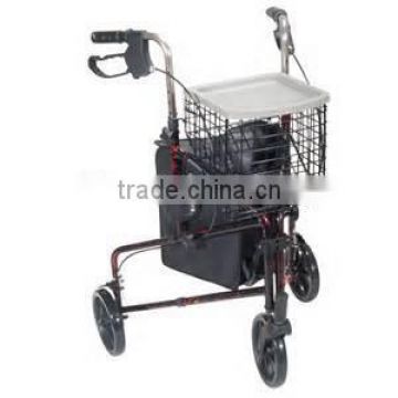 Aluminum 6-Wheel Rollator with Push Down BrakesHOSPITAL SUPPLIES wheel rollator