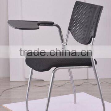 Cushion seat plastic office student chair with writing pads tablet, HYL-7009