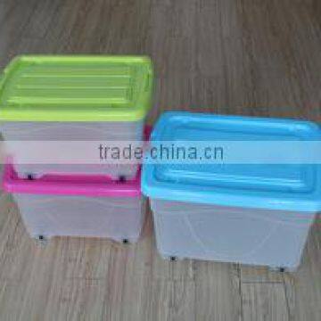 50L plastic wheel storage box