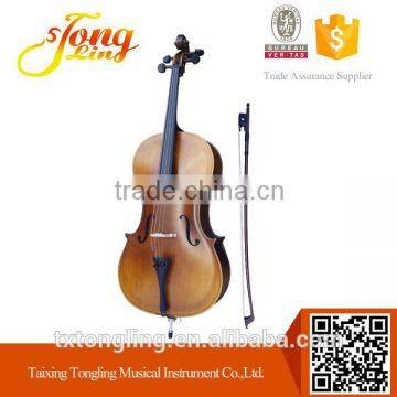 Plywood Cello Factory 4/4 Antique With Cello Bow TL-VP011