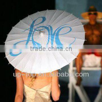 white wedding umbrella