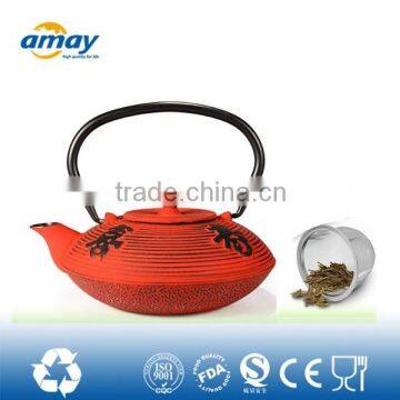 2016 hot selling green cast iron teapot made in japan