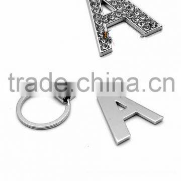 Trend Silver Plating Letter Crystal Keychain K0005 photo-3