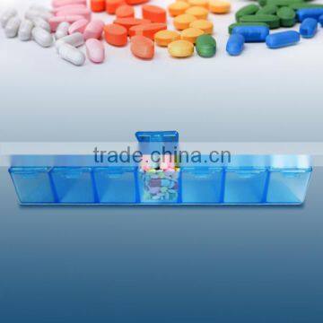 colorful plastic bpa free pill box 7 days