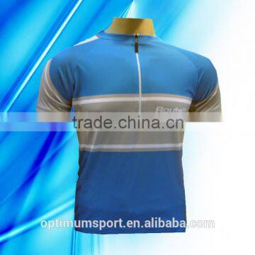 100% Polyester Mans Short Sleeve Cycling Jersey