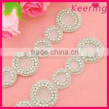 new round shape rhinestone appliques for decoration WRA-633