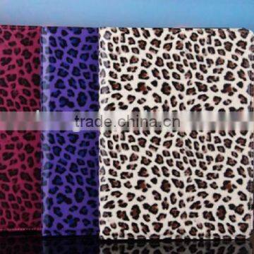 2013 Newest Leopard Grain Design Book Style Luxury Leather Mobile Phone Cases for IPAD AIR/IPAD 5 "11"