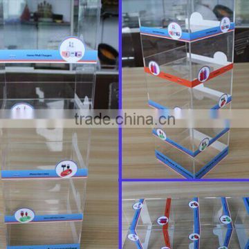 customize display rack for USB cable and iphone accessories made by acrylic material                        
                                                Quality Choice