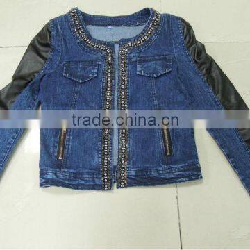 Latest fashion low price of jeans women jacket