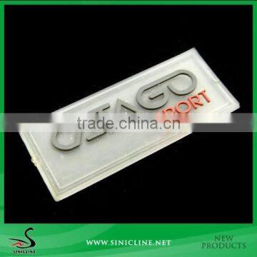 Sinicline Transparent Color Garment 3D Rubber Patch in China