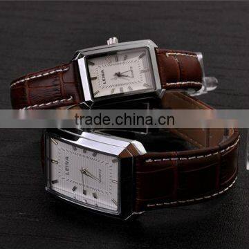 Stainless steel Automatic Leather Strap Lovers Wrist Watch