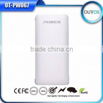 Rohs power bank charger with built-in cable from shenzhen mobile power supply