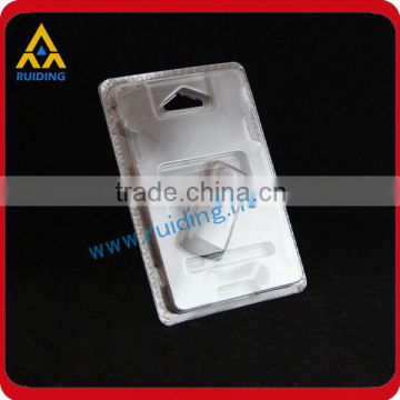 custom clear blister card packaging with hang hole