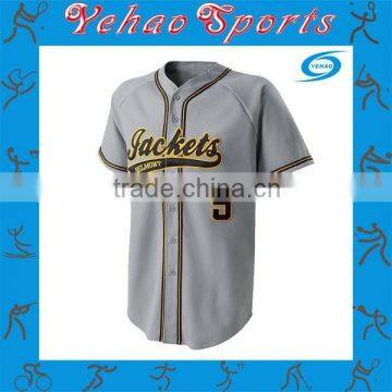 100% polyester 280 gsm baseball jersey with oem service and low price