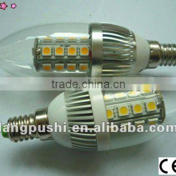 6W 5050 SMD LED Candle Light Bulb, 85~265V, Factory Price