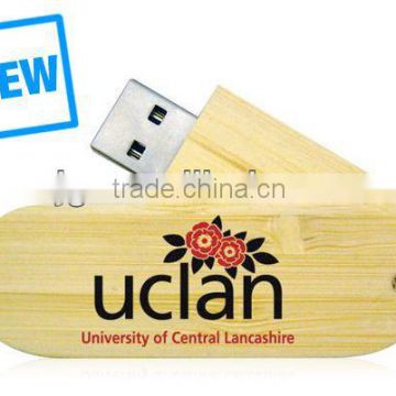 New&Latest Design Wooen Swivel USB Flash Drive, Swivel USB Disk