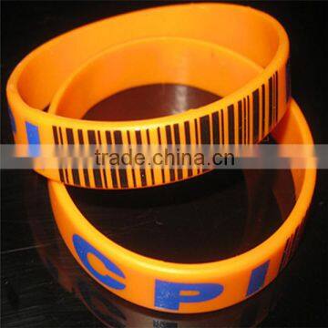 custom qr barcode band silicone barcode engraved band