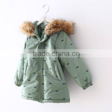 Girls warm casual fashion cotton-padded jacket