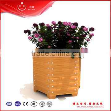 china wooden hexagon flower beds